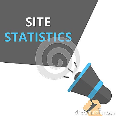 Conceptual writing showing Site Statistics Cartoon Illustration