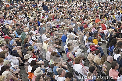 Concert audience watching Bruce Hornsby Editorial Stock Photo