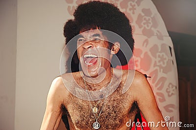 Concert of Bobby Farrell with a group of Boney M in Kiev Editorial Stock Photo