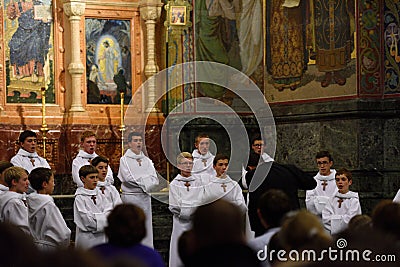 Concert of the choir "Little Singers Of Paris" Editorial Stock Photo