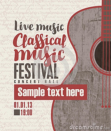 Concert of classical live music Vector Illustration