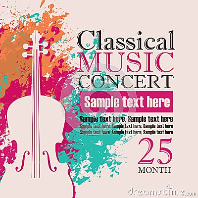 Concert of classical music Vector Illustration