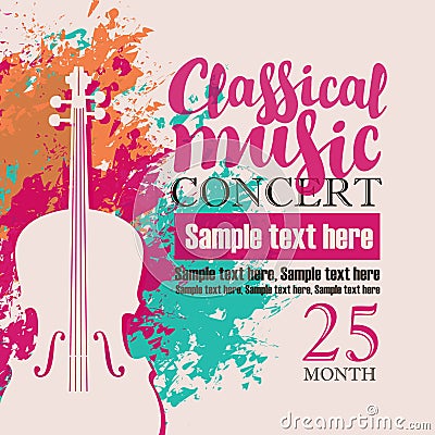 Concert of classical music Vector Illustration