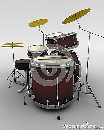 Concert drum kit Stock Photo