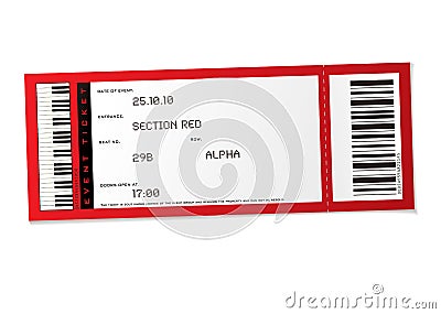 Concert event ticket Vector Illustration