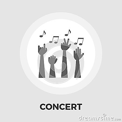 Concert flat icon Vector Illustration