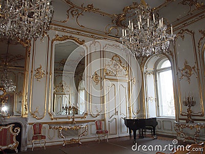 Concert hall in Festetics palace, Keszthely, Hungary Editorial Stock Photo