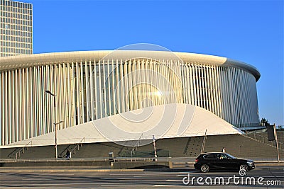 A modern building of Philharmonie in Luxembourg City Stock Photo