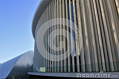 A modern building of Philharmonie in Luxembourg City Stock Photo