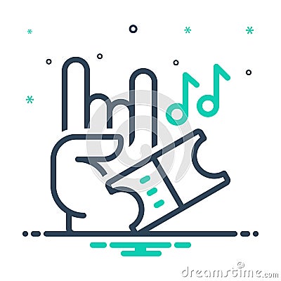 Mix icon for Concert, show and performance Stock Photo