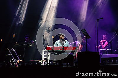 Concert of Italian singer Dario Brunori Editorial Stock Photo