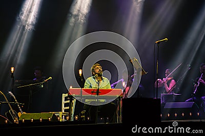 Concert of Italian singer Dario Brunori Editorial Stock Photo