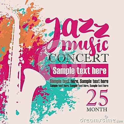 Concert of jazz music festival Vector Illustration