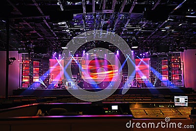 Concert Stage Lights Stock Photo