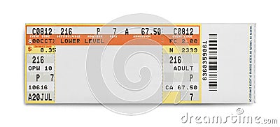 Concert Ticket Stock Photo