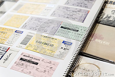 Concert Tickets Editorial Stock Photo