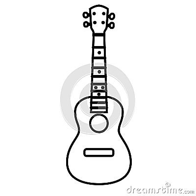 Concert Ukulele - Hawaiian string musical instrument Vector Illustration