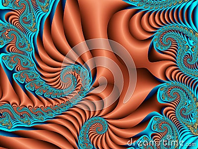 Concertina fractal Stock Photo