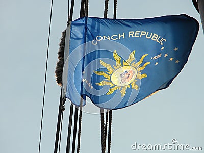 Conch Republic Flag, Key West Stock Photo