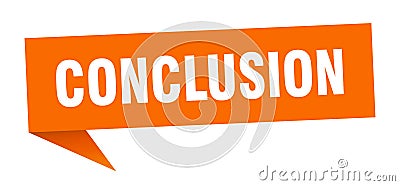 conclusion speech bubble. conclusion ribbon sign. Vector Illustration