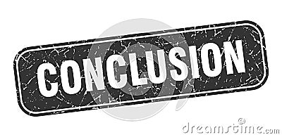 conclusion stamp. conclusion square grungy isolated sign. Vector Illustration