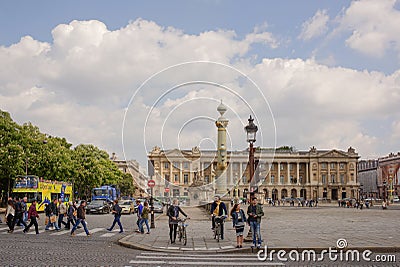 By Concorde moving vehicles. The area is visited by tourists Editorial Stock Photo