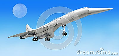 Concorde supersonic airliner aircraft, during take off. Stock Photo