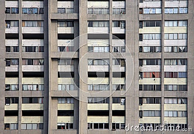 Concrete Apartment Block Architectural background/Texture Editorial Stock Photo