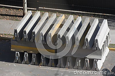 Concrete Barriers Stock Photo