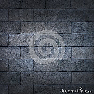 Concrete Block Wall Stock Photo