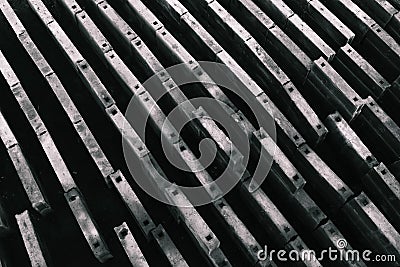 Concrete blocks for construction. Rectangular blocks of concrete. Background and texture Stock Photo