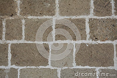 Concrete bricks rough surface brown color background Stock Photo