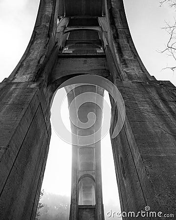 A Concrete Bridge in Cuyahoga Valley National Park - OHIO Stock Photo