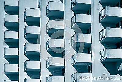 Concrete Building Porches Stock Photo