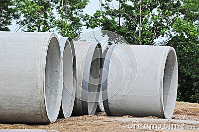 Concrete circle pit Stock Photo