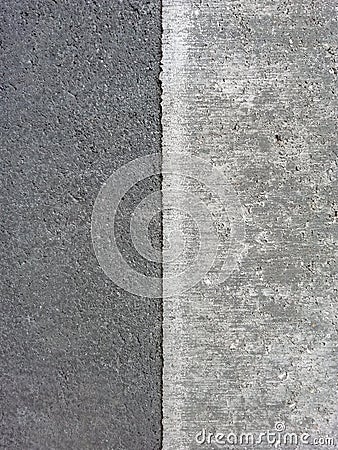 A concrete curb near the house my porch Stock Photo