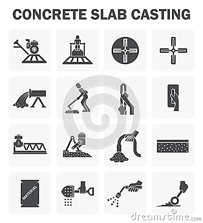 Concrete floor icons Vector Illustration