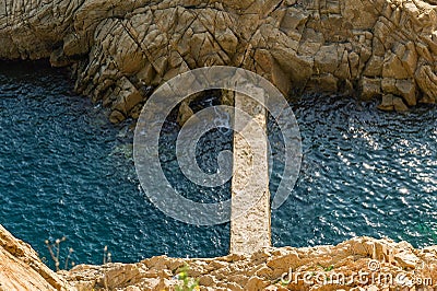 Concrete footbridge Stock Photo