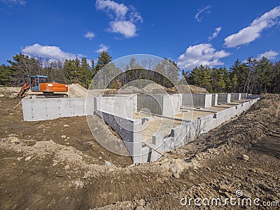 Concrete foundation Stock Photo