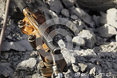 Concrete jack hammer Stock Photo