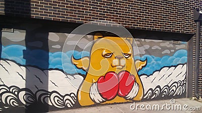 Concrete jungle art chicago graffiti Editorial Stock Photo