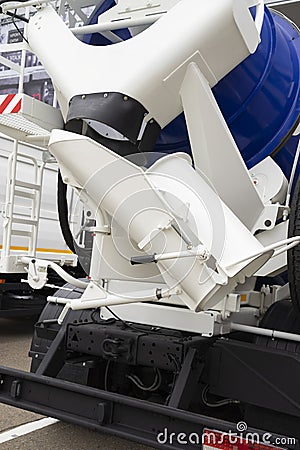 concrete mixer hopper used to fill the mixer drum Stock Photo