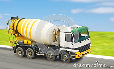 Concrete mixer truck Stock Photo