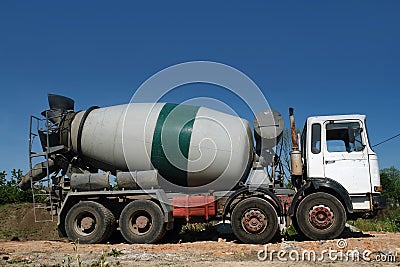 Concrete mixer truck Stock Photo