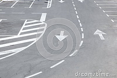 Concrete parking area Stock Photo