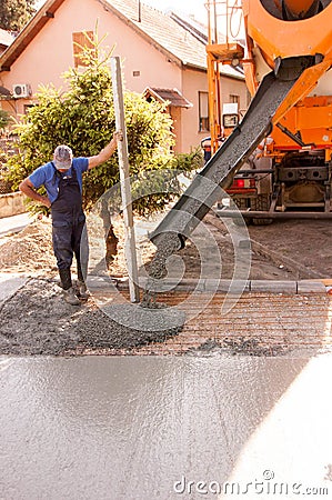 Concrete parking places Editorial Stock Photo