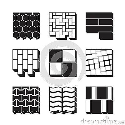 Concrete paving blocks Vector Illustration