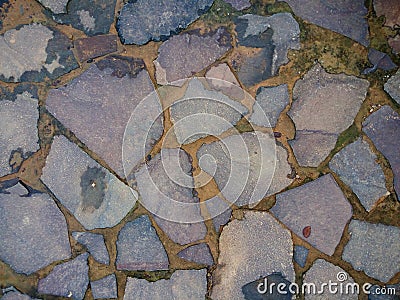Concrete Peeble Floor Stock Photo