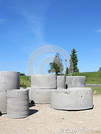 Concrete pipes Stock Photo