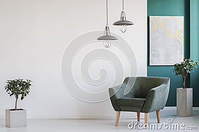 Minimalist living room interior Stock Photo